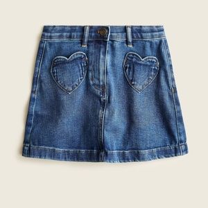 Brand NEW with tags...J.Crew heart pocket jean skirt